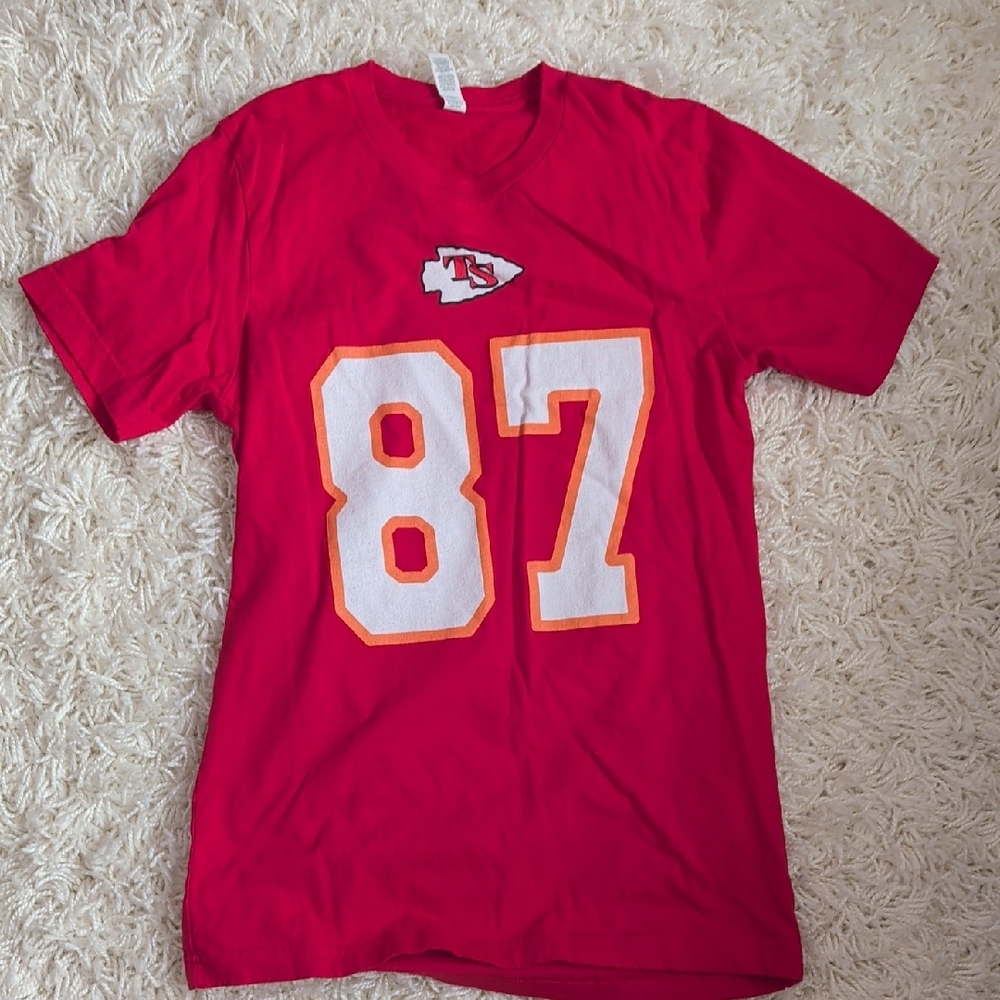 Kids Red Graphic T-Shirt -Taylor Swift/Travis Kelce
